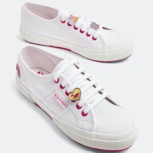 NWOT Superga X Barbie White Canvas Sneakers Size 9